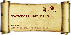 Marschall Mónika névjegykártya