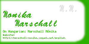 monika marschall business card